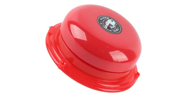 Dioche 4 Inch Fire Alarm Bell – 12V DC Electric Bell, No-Sparking, Stainless Steel, Loud 300-400m Range