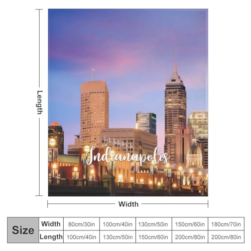 Couverture de lit cadeau de mariage originale motif ville Indianapolis - 3
