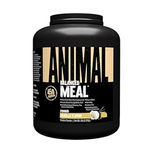 Animal Meal – All Natural High Calorie Meal Shake – Egg Whites, Beef Protein, Pea Protein, Vanilla