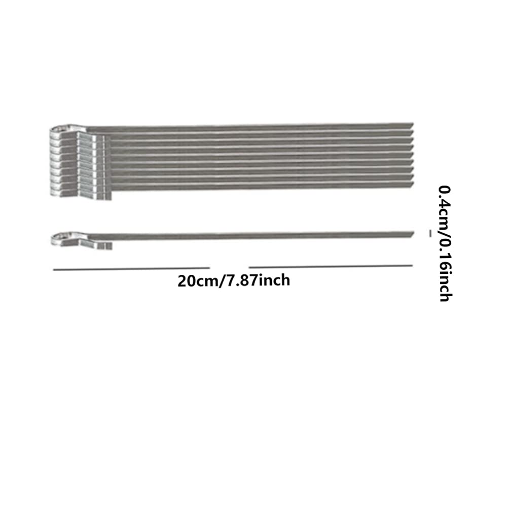 Gabbia per barbecue, in acciaio inox, spiedini per spiedini per spiedini, forni e kebab, 10 bastoncini rotanti, accessori da forno per cucinare