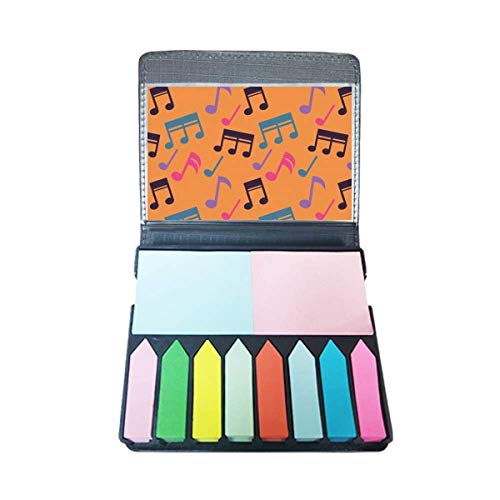 Marque-page autocollant orange musical pour embellir vos cahiers