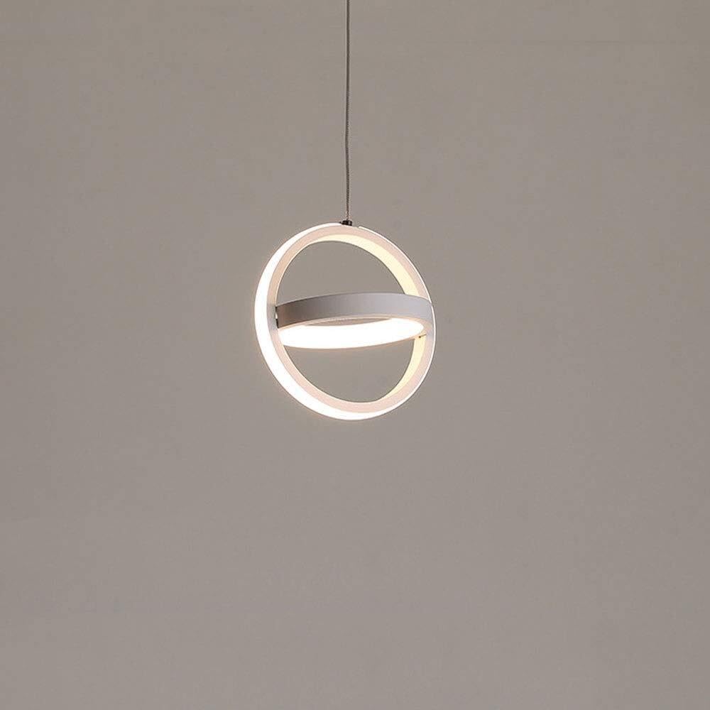 Luces colgantes para isla de cocina creativas de doble anillo con tecnología LED antideslumbrante 5