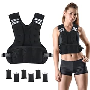 Weighted Vest, Adjustable Weight Vest for Men and Women, Iron Sand Weight Vests for Running Training Crossfit Calisthenics Jogging Walking Gym Strength Training