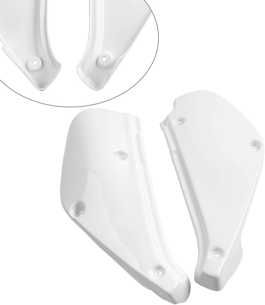 Cngoat41 2 Pcs ABS Gas Tank Protectors Lower Tank Trim Covers Glossy White For Honda XR100R 1988-2000, For Honda XR80R 1988-2000