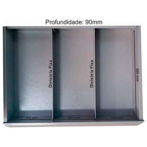 Carrinho de Ferramentas Fercar com 3 Gavetas Chaveado Preto - C-06