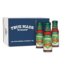 True Made Foods Ed Mitchells Legendary Cayenne Hot Sauce - Zero Sugar, Keto, Whole30, Paleo, Vegan - Pure Aged Cayenne Peppers, Vinegar, Salt - Great for Wings, Eggs, BBQ & More 8 oz, 3 Pack