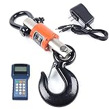 10T Industrial Heavy Duty Hanging Scale 22000 LB Crane Scale w/Handheld Meter Industrial Scale Electronic with Hook