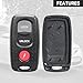 Key Fob Cover Case Replacement 3 Buttons Key Fob Remote Control Shell Case - Compatible for Mazda 3 2004-2009 for Mazda 6 2003-2005 - Replace Part KPU41794