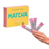 Big Heart Tea Co. Single Serve Instant Tea Packets - Happy Matcha - Direct Trade, Certified Organic,