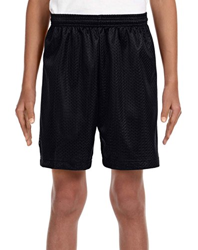 A4 NB5301 Youth Tricot-Lined 6 Mesh Shorts Navy Large2