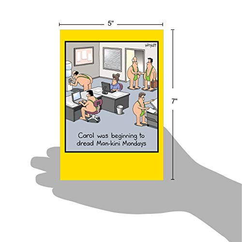 Nobleworks Hilarious Birthday Greeting Card With 5 X 7 Inch Envelope (1 Card) Bday Man-Kini Birthday Joke Paper Card 8286Z #TOP5