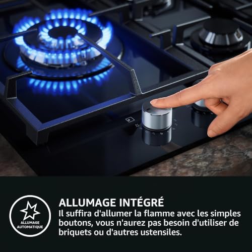 Plaque De Cuisson Gaz AEG HGB64400SM – 4 Foyers, Acier Inoxydable, Allumage Intégré - vue 8