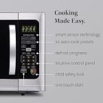 Farberware Countertop 1000 Watts 1.2 cu ft-Smart Sensor Microwave Oven with LED Lighting and Child Lock-Perfect for Apartments and Dorms-Easy Clean Black Interior, Stainless Steel - Image 3