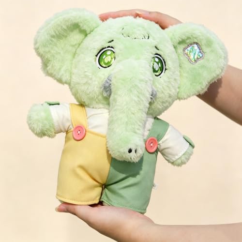 CGIILS DIY Plush Elephant Doll with Removable Changeable Outfit, 9.8 Inch Ultra-Soft Stuffed Animal Dress-Up Toy for Kids, Room Decor Collectible Gift — view 3