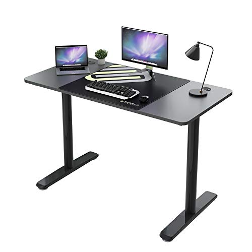 Eureka Ergonomic Computer Desk, 47 inch Home Office Computer Gaming Desk, Modern Simple Style Study Writing Desks PC Table for Small Spaces with Free Mouse Pad Cable Management, Black