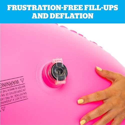 BigMouth Giant Animal Pool Float, Inflatable Floatie Tube, Blow Up Swim Ring, Outdoor Summer Pool Party Water Toy - Flying Pig - Thumbnail 5