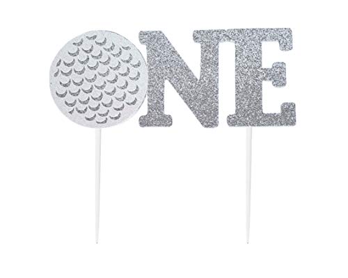 CMS Design Studio Handmade 1st Birthday Cake Topper - Golf Ball One
