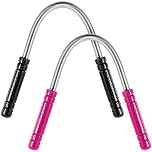 2 Pieces Facial Hair Remover Spring Eyebrow Face Epilator Threading Tool Remove Hair from Upper Lip, Chin, Cheeks and Neck for Women Girls or Men (Black, Rose Red)