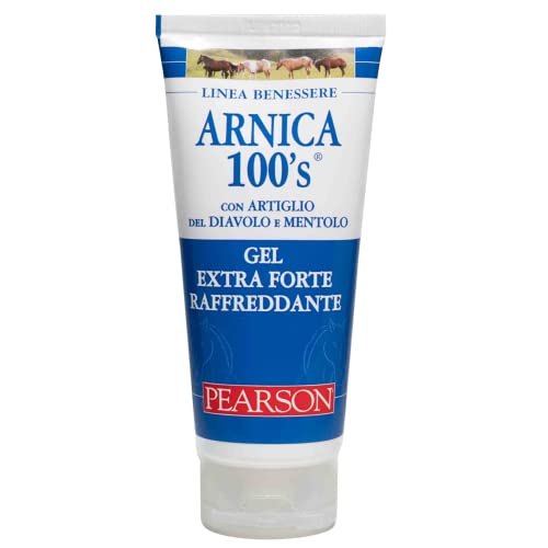ARNICA 100'S - Arnica para caballos, gel extra fuerte refrescante Pearson. Crema Arnica Gel Fuerte con Garra del Diablo y Mentol. Pomada Defaticante y Relajante [100 ml]