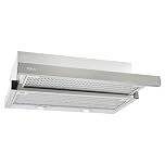 TEKA Campana Extractora Extensible 60 cm, 2 Velocidades + Intensiva, Filtro de Carbón, Acero Inoxidable Antihuellas, Iluminación LED, Modelo CNL 6400.2