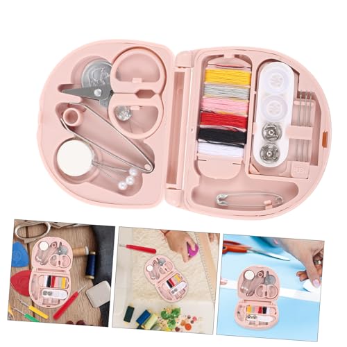 PHENOFICE Mini Sewing Storage Box Boys and Girls Sewing Kit Thread Needle Kit Hook Box Embroidery Thread Organizer