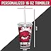 Rico Industries NCAA Arkansas Razorbacks Metallic Tie Dye 16oz Personalized Metallic Tumbler W/Straw - Team Colored Travel Tumbler - Keeps Drinks Cold or Hot- Reusable Straw Included