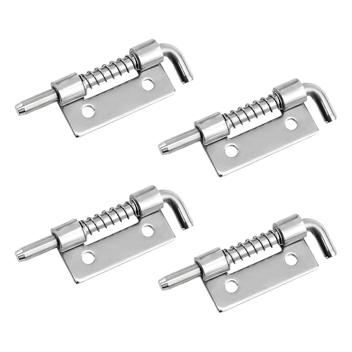 TUYOBG Lot de 4 verrous à ressort en acier inoxydable 304 - Verrou compact gauche en acier inoxydable 304 pour portes, armoires ou conteneurs - Inoxydable et...