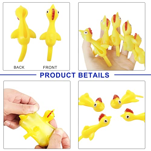 Tibdala Slingshot Chicken Rubber Chicken Flick Chicken Flying Chicken Flingers Chicken Stretchy Toys, Funny Christmas Stuffers Easter Chicks Turkey Toys Novelty Gifts For Kids #TOP3