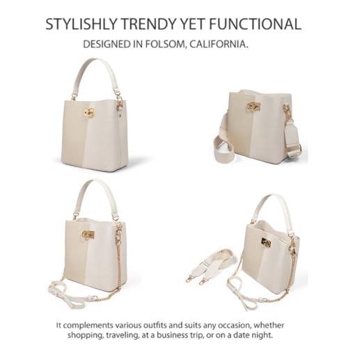 Leather Small Crossbody Bags for Women - 3 Straps, 3 Compartments, & 3 Closures3