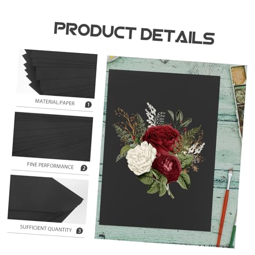 Papel A4 Negro de 20 hojas ideal para proyectos de bricolaje 3