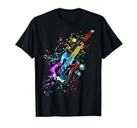 Great gift idea for every guitarist and bassist in a music band. The electric guitar is in a splash motif and reflects the bright sound of an electric guitar. For all audiophiles who like to produce or listen to handmade music. Lightweight, Classic f...