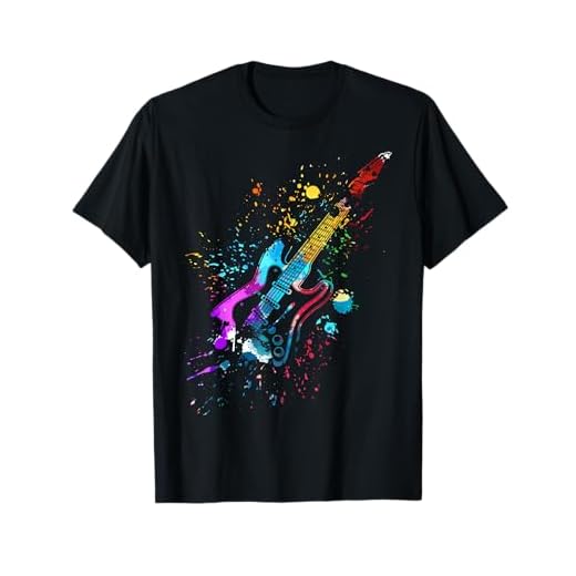 Regalos de guitarra Splash Camiseta de guitarra, de guitarrista y guitarristas Multicolor Talla S