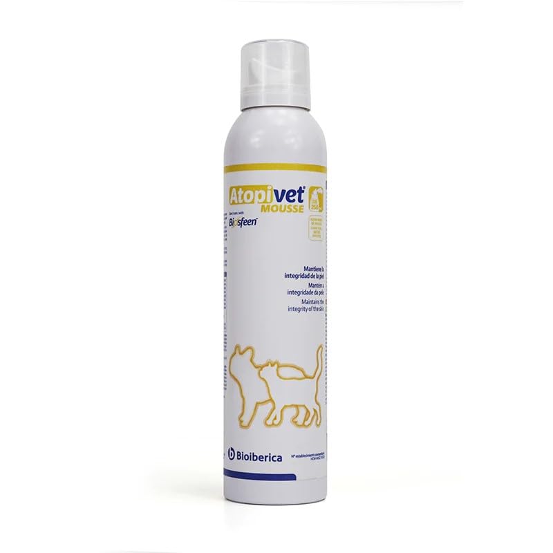Bioiberica ATOPIVET Perro Gato Mousse 250ML, Cotton, Estándar, Único, 250