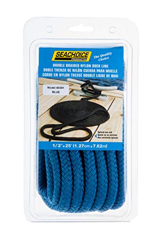Amarre double tresse bleue Seachoice souple et résistante aux rayons UV
