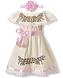 Girls Mexican Dress Little Girl Off Shoulder Traditional Mexican Summer Dress