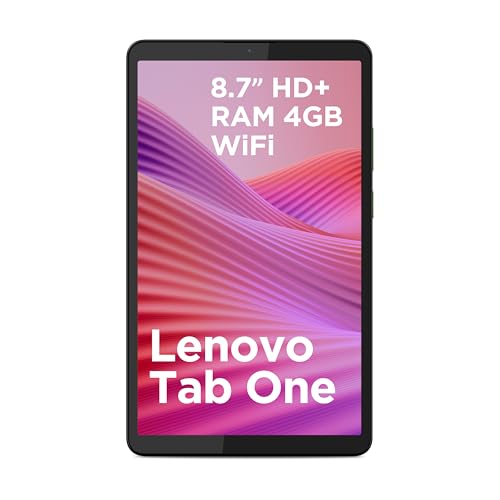 Lenovo Tab One Tablet | 8.7" 1340 x 800 LCD Display | MediaTek Helio G85 | 4GB RAM | 64GB Speicher | Android 14 | Luna Grey | inkl. Folio Case - 0