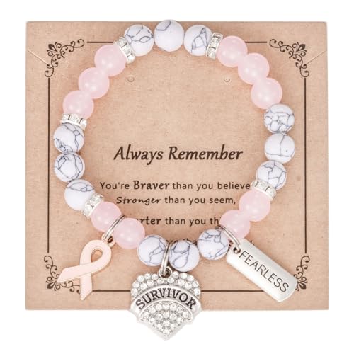 Breast Cancer Survivor Bracelet for Women - Warrior Fighter Gift Jewelry2