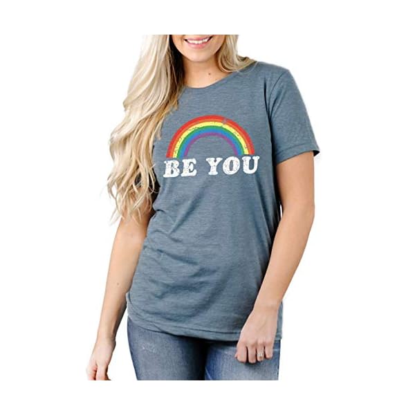 Rainbow-Shirt-Women-Pride-Shirt-Rainbow-Graphic-Tees-Shirts-Letter-Print-Casual-Short-Sleeve-Tops Rainbow Shirt Women Pride Shirt Rainbow Graphic Tees Shirts Letter Print Casual Short Sleeve Tops