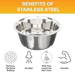 Neater Pet Brands 9 Cup (72 oz.) Stainless Steel Dog Bowls, 1 Single Neater Feeder Replacement Bowl (Large Deluxe Model), Dog Food Bowl or Water Bowls, Dishwasher Safe Metal Dish for Large Dogs - Image 5