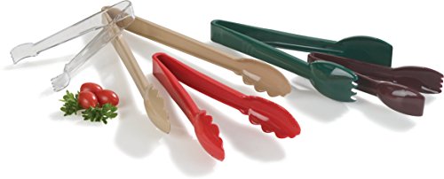 Carlisle Foodservice Products Carly Salad Tong, 6" Salad Tong, Black (12 Pack) #TOP7