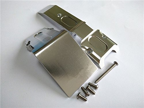 Aluminum Front Skid Plate - 2pcs Set Silver for Traxxas 1/10 E-Revo Revo Summit Slayer Pro 4x4 5337