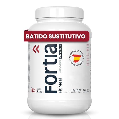 FORTIA Batidos Sustitutivos De Comida Alto En Proteínas Solo 140 Kcal | Batido Sustitutivo Adelgazar Alto En Vitaminas | Batido Saciante | Batido Sin Gluten 920 g Chocolate (920 g, chocolate) FORTIA Batidos Sustitutivos De Comida Alto En Proteínas Solo 140 Kcal | Batido Sustitutivo Adelgazar Alto En Vitaminas | Batido Saciante | Batido Sin Gluten 920 g Chocolate (920 g, chocolate)