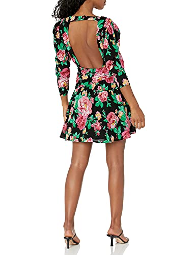 Image of For Love & Lemons Womens Floral Deep V Mini Dress