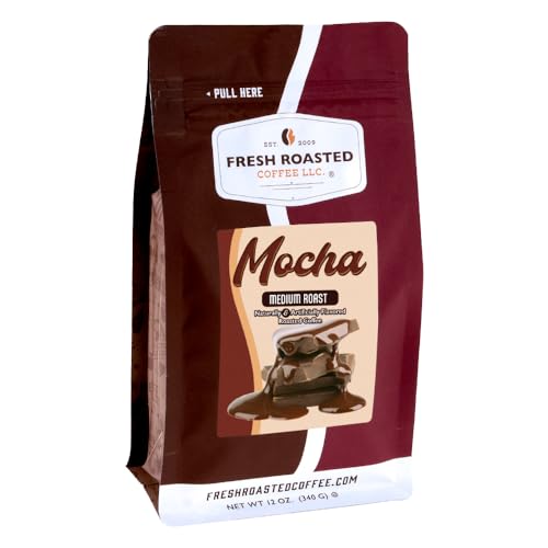 Fresh Roasted Coffee, Mocha Flavored Coffee, 12 oz, Medium Roast,
