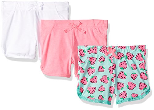 Freestyle Revolution Girls' Toddler 3pk Strawberry Picnic Shorts Sets