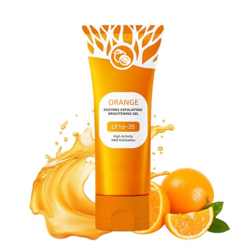 Orange Peeling Gel,Organic Orange Exfoliating Gel,Deep Exfoliating Cleanser for Face and Body,Gentle Peeling Cleanser for Brighten & Soften Skin,Deep Cleansing Moisturizing Facial & Body Exfoliator