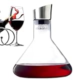 Revella Crystal Wine Decanter, Clear Red Wine Carafe Decanter with Built-in Aerator & Stainless Steel Filter, 1500ml Red Wine Decanter | Wine Accessories Present - Image 1
