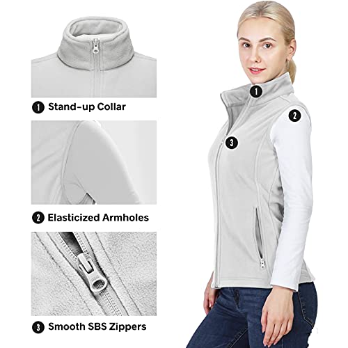 33,000ft Dames fleece vest jas opstaande kraag ultralicht outdoor vest tops met zakken ritssluiting Gilets damesvest - Image 6