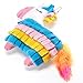 Wagorific Dog Toys Plush with Squeaky & Treat Hiding Features - Mental Stimulation Enrichment Toy for Large Breed Dogs - Machine Washable Slow Feeder to Keep Dogs Busy，Fiesta Piñata