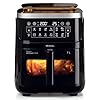 Ariete 4636 Friggitrice ad aria con funzione vapore + Grill, 1700W, Funzione essiccazione, 10 funzioni di cottura, Cestello trasparente, Timer, Nero